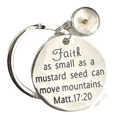 Mustard Seed Keyring Silver Keys Faith Christian Scripture Matthew 17:20 Gift • $17
