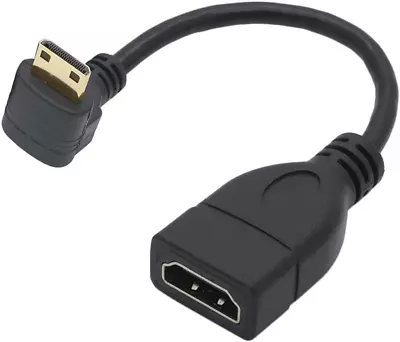 15CM Mini Hdmi 90 Degree Adapter Right Angle Mini Hdmi Male To HDMI Female Cable • $13.99