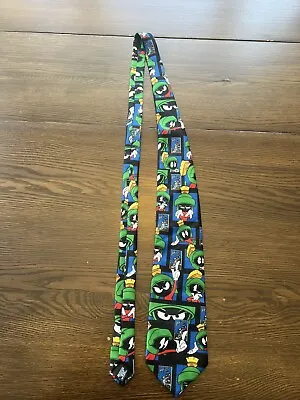 Vintage 90’s Marvin The Martian Tie Looney Tunes Stamp Collection (1997) • $15.50
