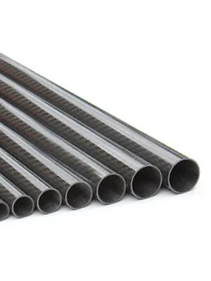 100/250mm Pure Carbon Fiber Tube Pipe Glossy Surface Roll Wrapped • £7.50