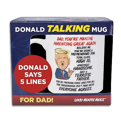 Talking Donald Trump Mug For Dad – Dad Mug Says 5 Lines In Trump's REAL VOICE • $17.12