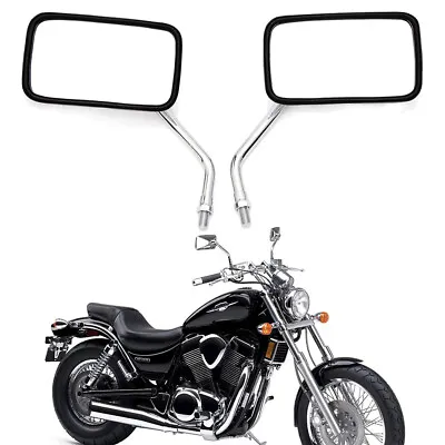 Motorcycle Classic Chrome Rear View Mirrors 10MM For Honda Rebel 250 Magna 750 • $23.29