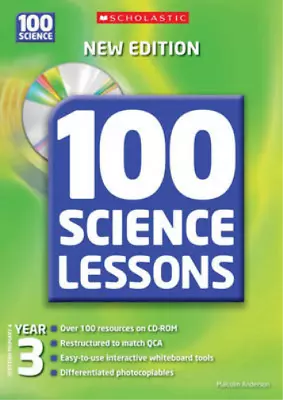 100 Science Lessons For Year 3 With CDRom Anderson Malcolm Used; Good Book • £3.36