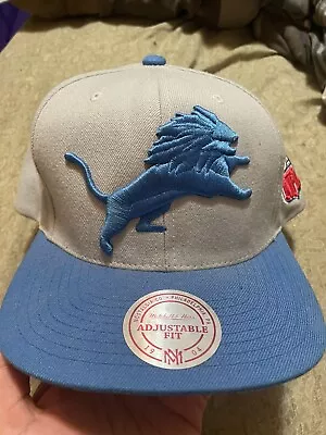 Detroit Lions Mitchell & Ness Snapback XL Logo NFL Vintage Hat Cap • $22.99