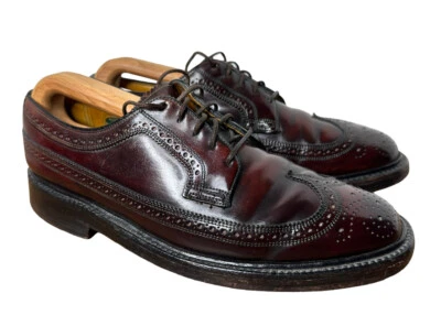 $144.99 • Buy Vintage Florsheim Imperial 93605 Shell Cordovan Wingtip V Cleat Men Shoe 7.5 D