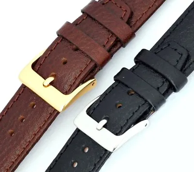 Open End Ended Genuine Leather Watch Strap Luxury Italian Calf 16mm 18mm 20mm • £9.95