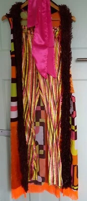 £4.99 • Buy Ladies Hippy Style Fancy Dress Costume. Great For 60s Or 70s Themed Party.NEW