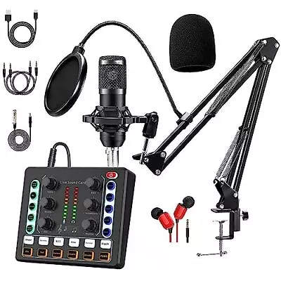 Podcast Equipment Bundle BM-800 Podcast Microphone Bundle-Voice Changer With... • $67.70