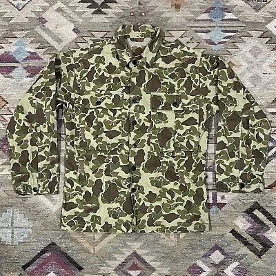 WWII M42 HBT Frogskin Jungle Shirt Harringbone US Army Reproduction Size S • $95