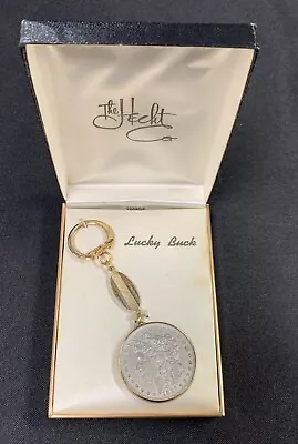 1885 Morgan Silver Dollar The Hecht  Lucky Buck   Key Chain (1924-12) • $50