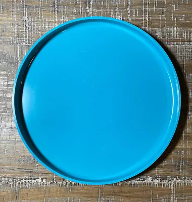 HELLER Dinner Plate Massimo Vignelli Melamine Teal Turquoise Blue USA 10” *read* • $14.99