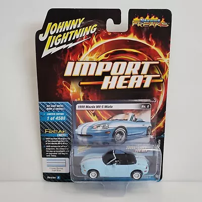 Rare Johnny Lightning Import Heat 1999 Mazda MX-5 Miata White Lightning Chase • $39.99