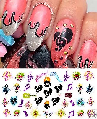 Sheet Music Notes Nail Art Waterslide Decals Set #3 - Salon Quality! • $4.99