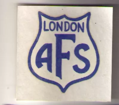 £4.50 • Buy WW2 London AFS Helmet Transfer Blue Reproduction