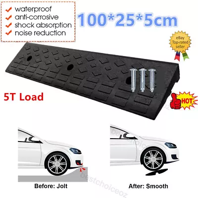 Heavy Duty Rectangular Rubber Ramp 100cm Length 25cm Width 5cm Height  • $53.30