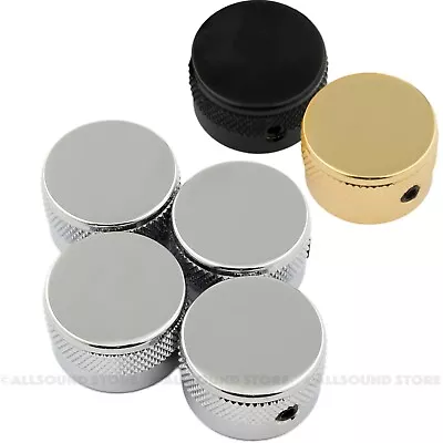 Set Of 4 Blank Gretsch Knobs For 6mm Split Shaft Pots - CHROME GOLD Or BLACK • $29.99