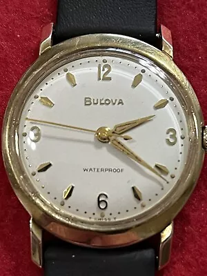 Vintage 1966 Men's Bulova 17j Manual Wind Swiss 33mm Wristwatch-Runs Great • $124.95