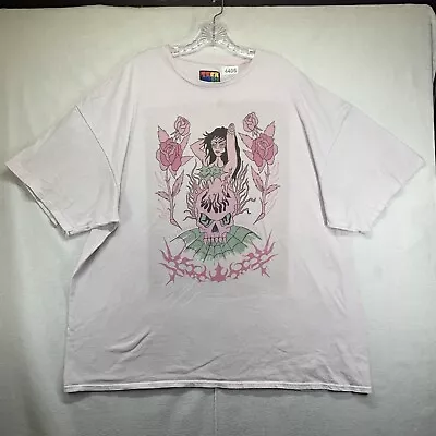 Teen Hearts Shirt Adult 2XL Pink Psychedelic Tattoo Trippy Punk Oversized Worn • $14.99