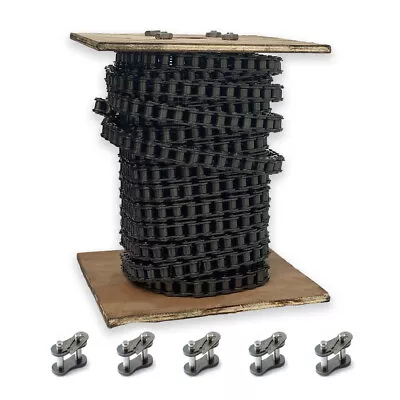 #60H Heavy Duty Roller Chain X 50 Feet + 5 Connecting Link + Same Day Shipping • $215