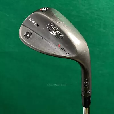 Titleist Vokey SM6 Jet Black L Grind 60-4 60° Lob Wedge Factory Steel Wedge Flex • $59.99