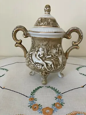  Vintage Authentic  R. Capodimonte porcelain Lidded Urn  Stamped   Italy.  • $99.99