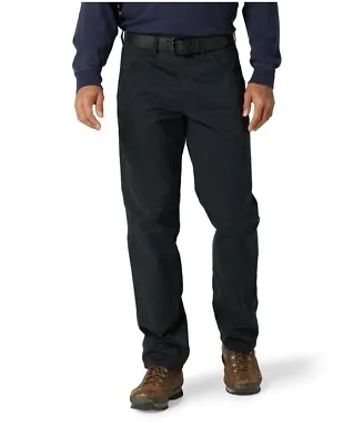 NWT Wrangler Workwear Black Mens Premium Relaxed Fit Work Pant Size 36x32 • $25.99