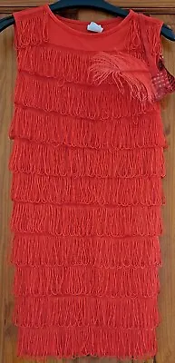 Girls Red Charleston Dress • £10