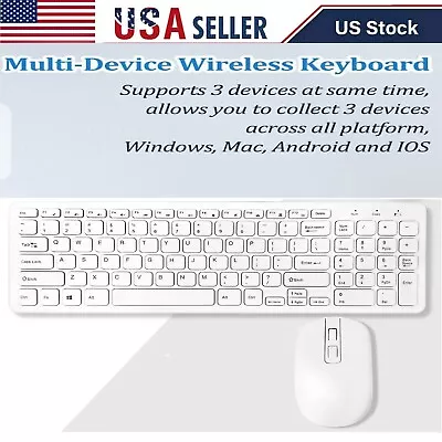 Wireless Keyboard And Mouse Combo Set For I-tab IMac And PC 2.4G Mini Size Slim • $23.99