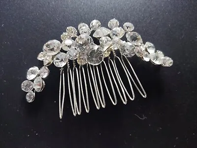 Bridal Wedding Crystal Jewel Diamante Hair Comb Hair Clip Slide Fascinator UK • £4