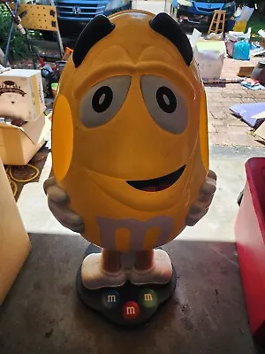 M&M Yellow Candy Character 40’’ Large Life Size Store Display On Wheels • $299.99