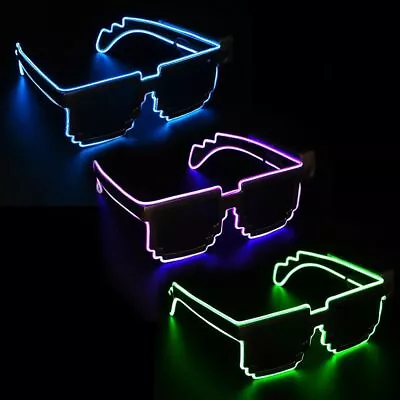 Halloween Christmas Birthday Mosaic LED Glasses  For Adult Kids • $10.50