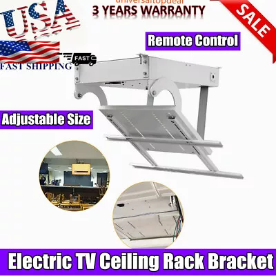 $399 • Buy 32 -70  Electric Motorised TV Bracket Ceiling Hanger Lift Turner W/ Remote 110V
