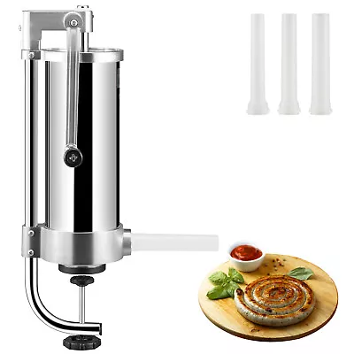 VEVOR Sausage Stuffer 3L Vertical Sausage Maker Meat Maker Press Stainless Steel • $49.99