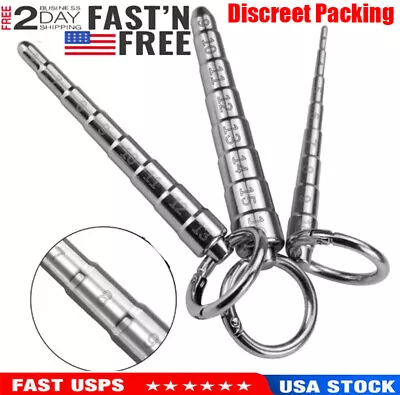 Male Stainless Steel Urethral Plug Urethral Dil Sounding Penis Plug Sex Toys • $9.89