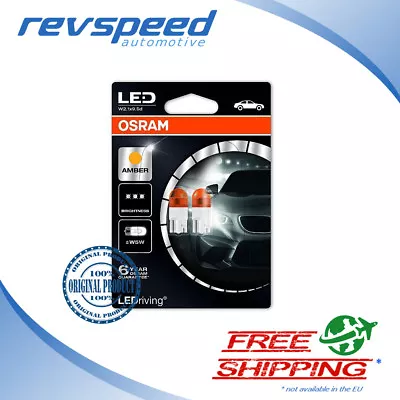 Osram LED Bulbs T10 LEDriving W5W Amber Yellow 2000K Turn 12V 1W 2855YE-02B • $24.95