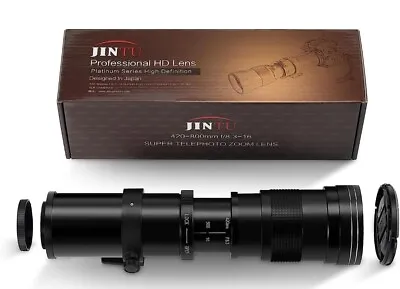 JINTU 420-800mm F/8.3-16 Super Telephoto Zoom Lens For SLR Black NEW OPEN BOX • $72