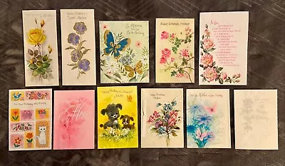 Vintage Birthday (Woman) Greeting Cards Lot Of 11 Vellum Used • $11.99