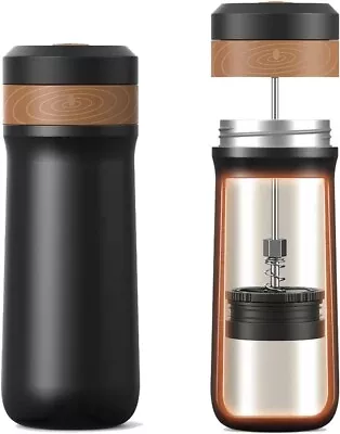 Travel French Press Portable Coffee Maker Infuser 12oz Mug Camping Jug Fishing • £39.70