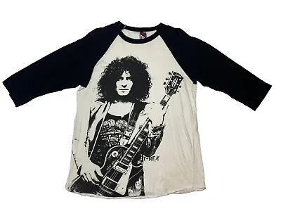 Vintage T Rex Marc Bolan 3/4 Sleeve Raglan Baseball T Shirt Size L Rock Punk • $124.99