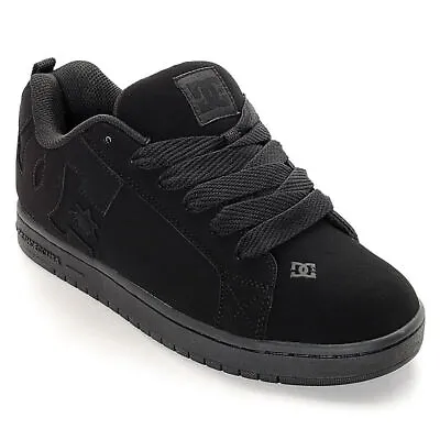 DC Shoes Men's Court Graffik Skateboarding Sneaker Low Black  100539 3BK • $89.99