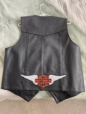 Men's Harley Davidson 100% Leather Vest- Excellent Condition • $50