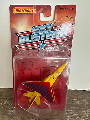 Matchbox Skybusters Mirage Jet (Yellow) 1988 - MOC - Very Cool! • $10