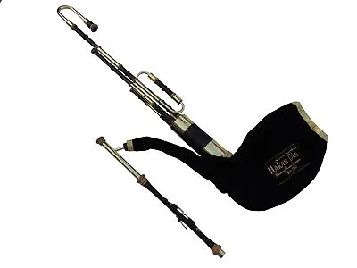 Irish Uilleann Pipes Half Set In D With Gold Plated Keys And Metalwork (C2) • £316.79