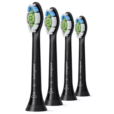 4 Handles Sonicare Optimal White HX6063/96 Toothbrush Replacement Heads W2 Black • $35.99