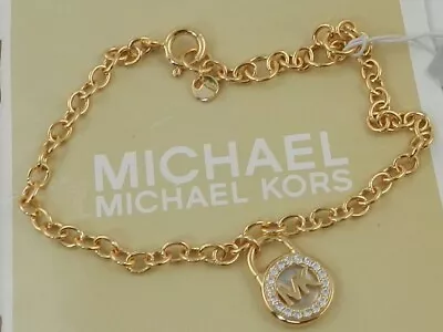 MICHAEL KORS Sterling Silver Mother Of Pearl Lock Chain Bracelet • $30