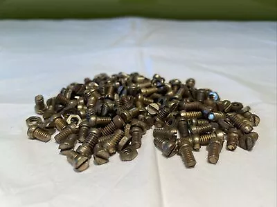 100 Meccano Cheese Head Bolts And Hex Nuts Part 37b 37c Brass • £8