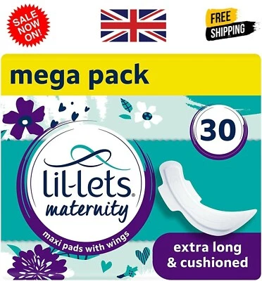 £7.88 • Buy Maternity Pads 30 X Extra Long Maxi Thick Pads With Wings 3 Packs Of 10 Pads