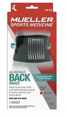 Mueller Sport Medicine Adjustable Back Brace One Size Fits Most Maximum Support • $21.99