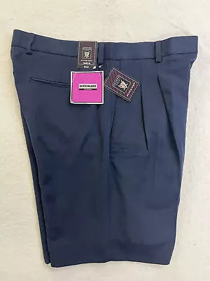 Oxford Golf Mens Super Dry Stretch Golf Shorts Scotchguard 33W Navy Blue NWT • $26.99