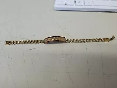 Michael Kors Gold Logo Plaque Tortoise Accent Chain Est 1981 Bracelet Authentic! • $44.99